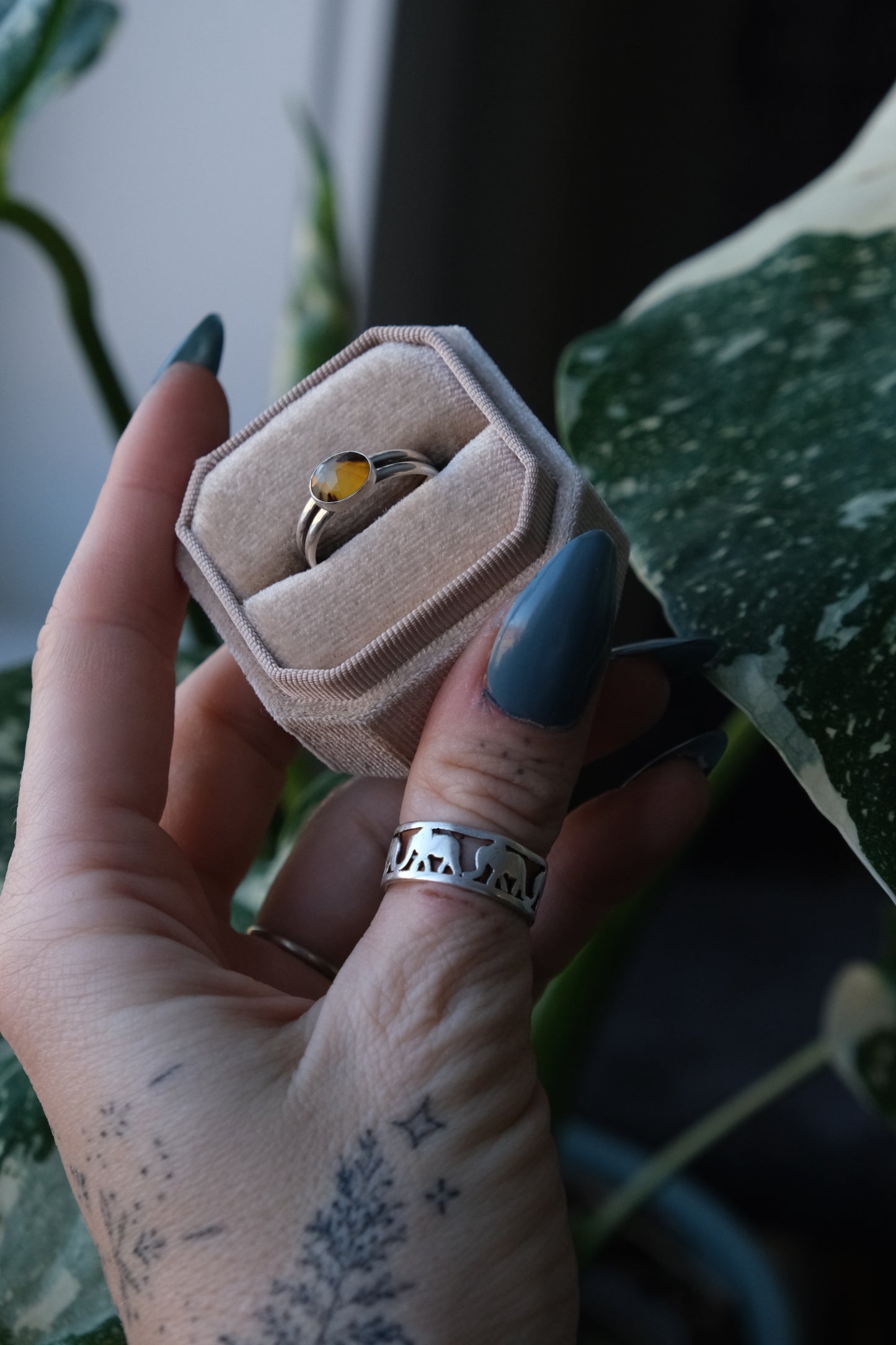 The Duo Ring, Agate -size 8.5