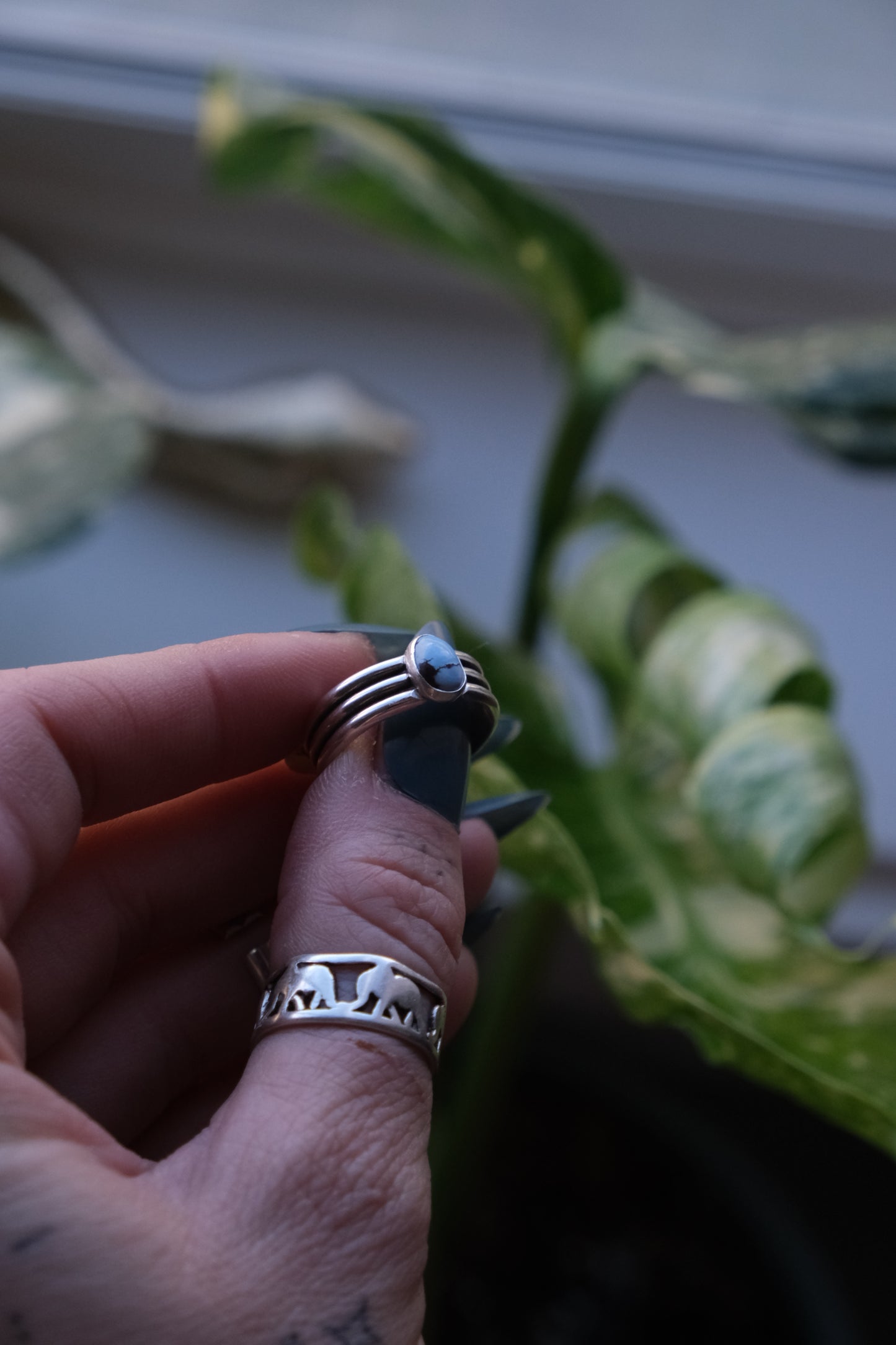 The Trio Ring, Turquoise -size 8