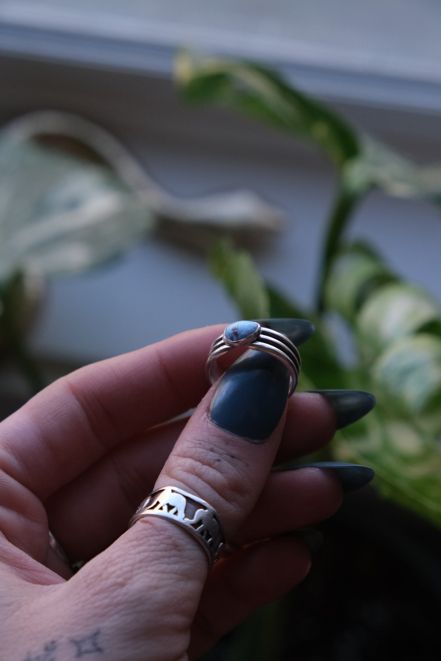 The Trio Ring, Turquoise-size 6.5
