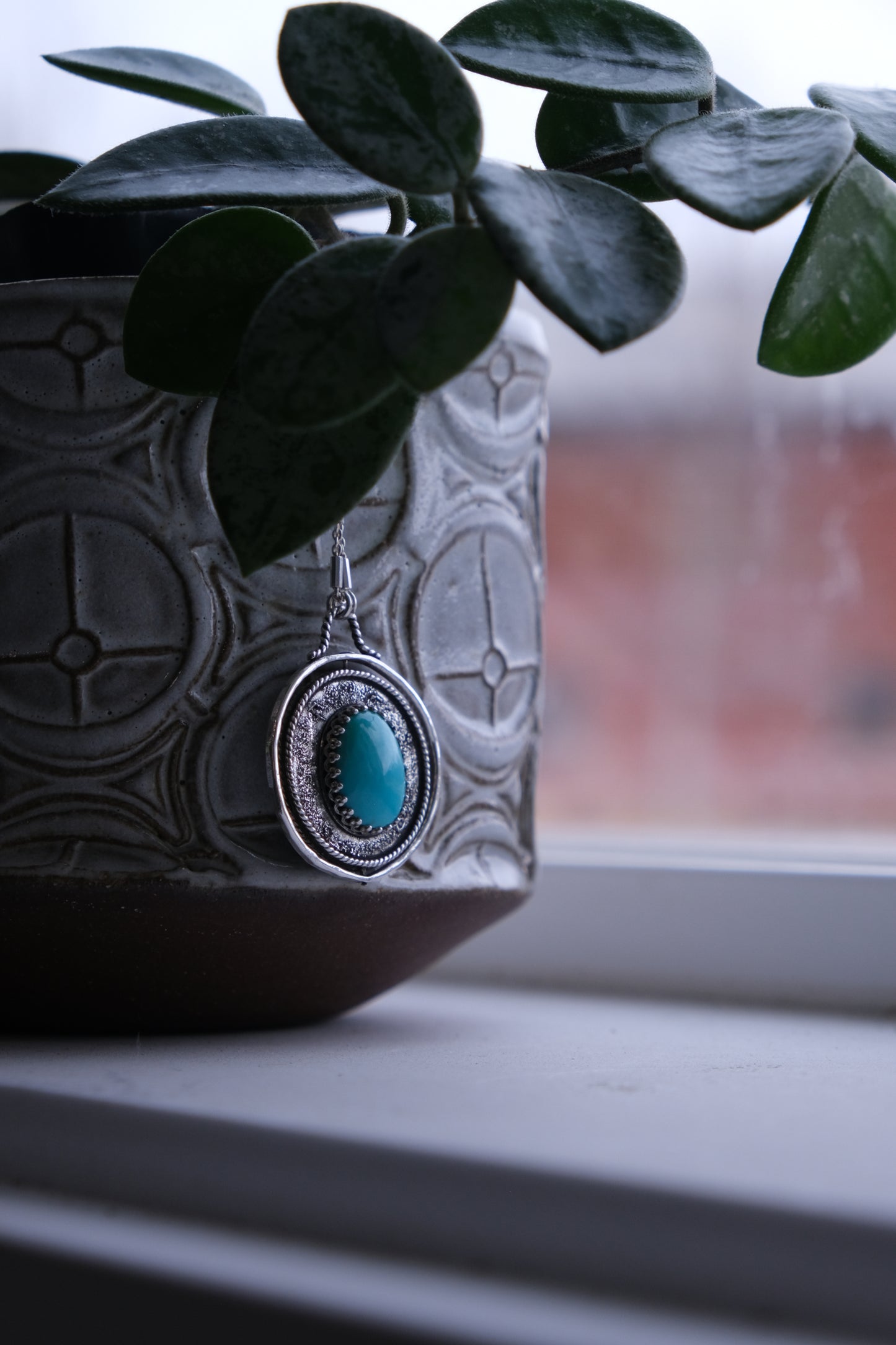 Coin of Destiny Pendant- Turquoise & Moonstone