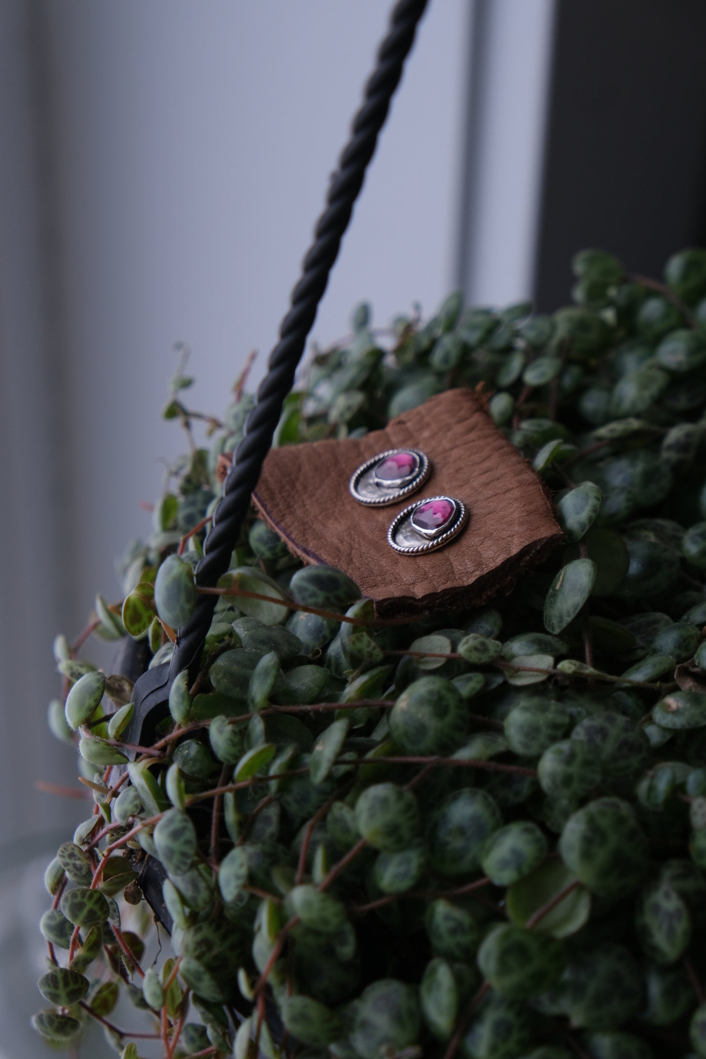 Rhodolite Garnet Stud Earrings