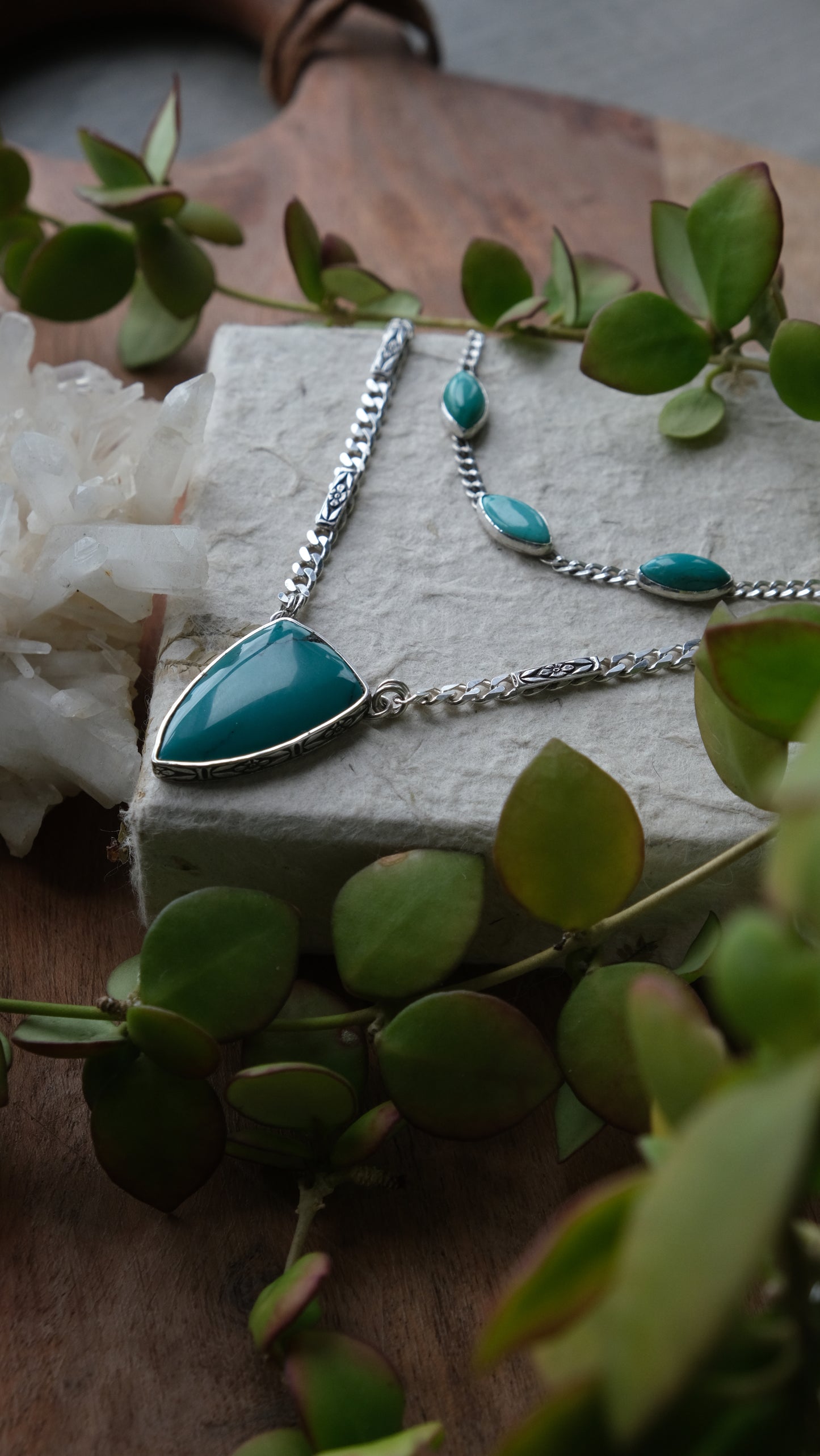 Floral Turquoise Necklace