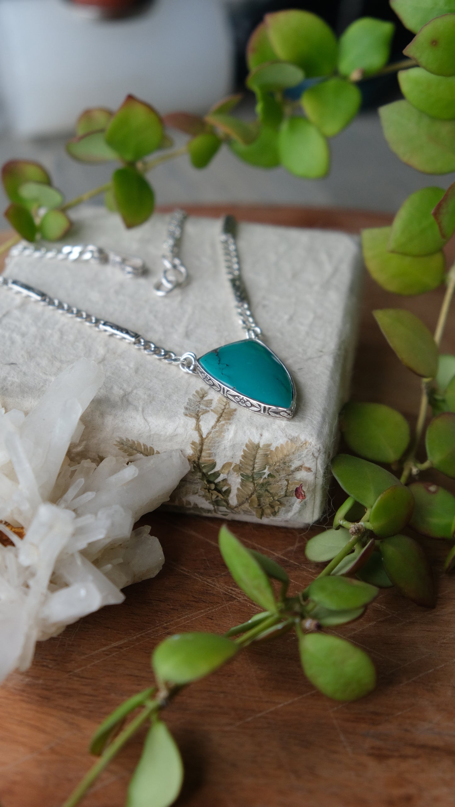 Floral Turquoise Necklace