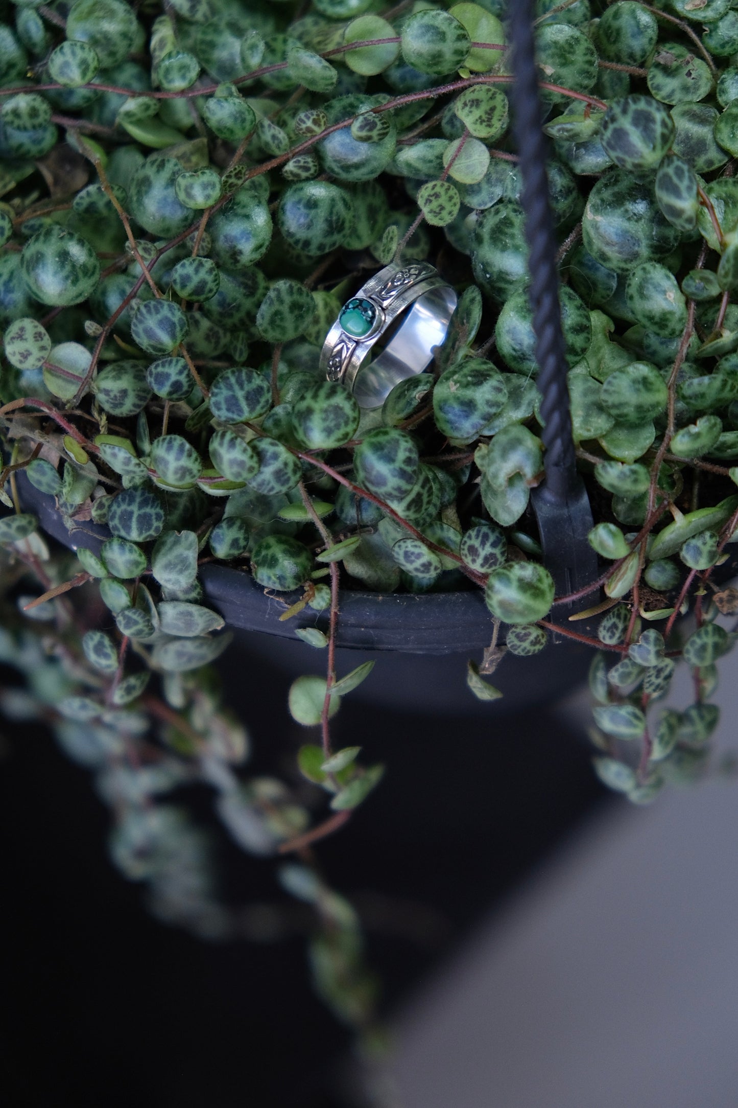 Turquoise Flora Ring- size 8.75