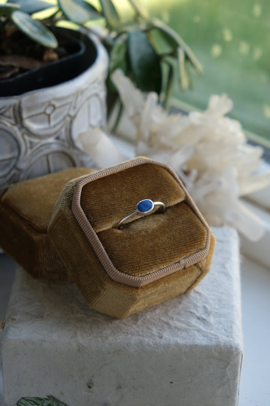 Australian Opal Stacker Ring Size 8.5