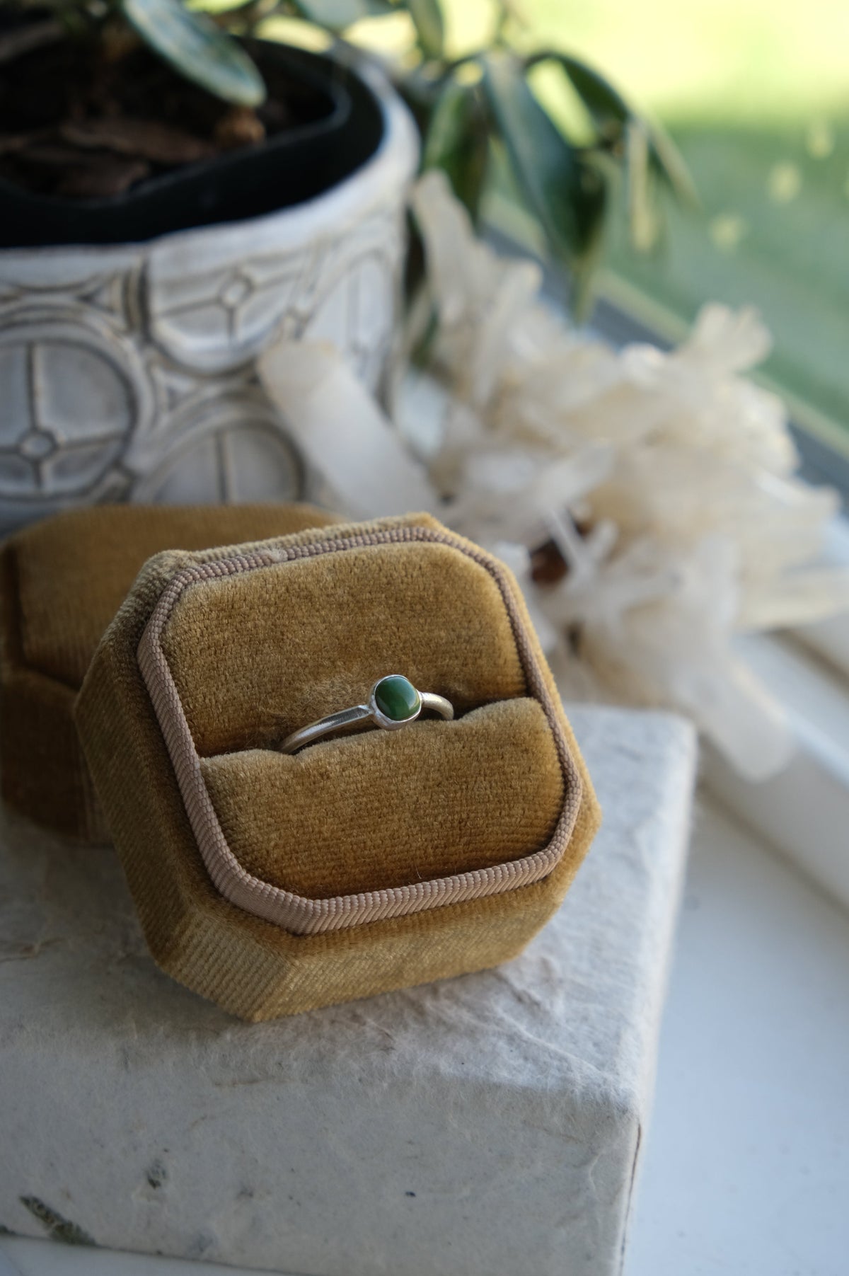 Turquoise Stacker Ring Size- 7.5