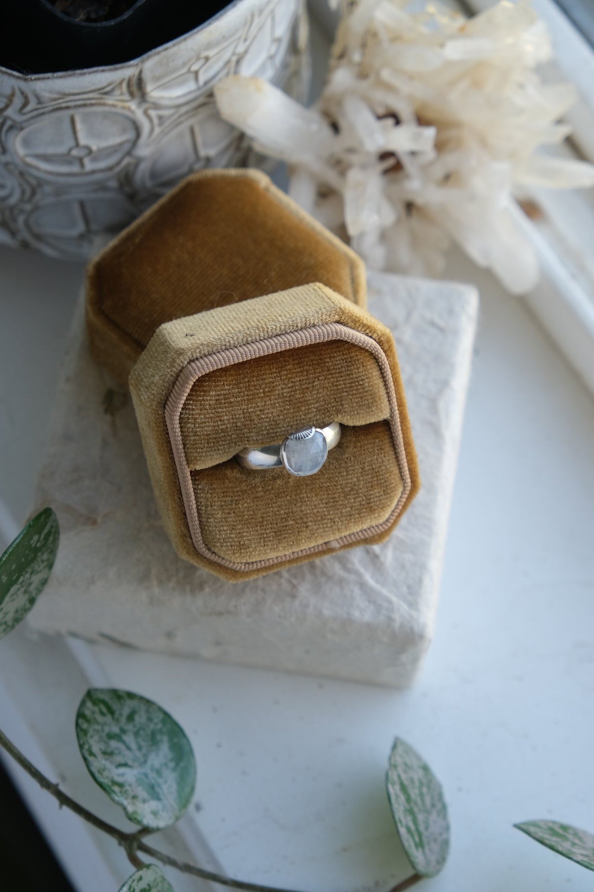 Moonstone Ring Size-8.5