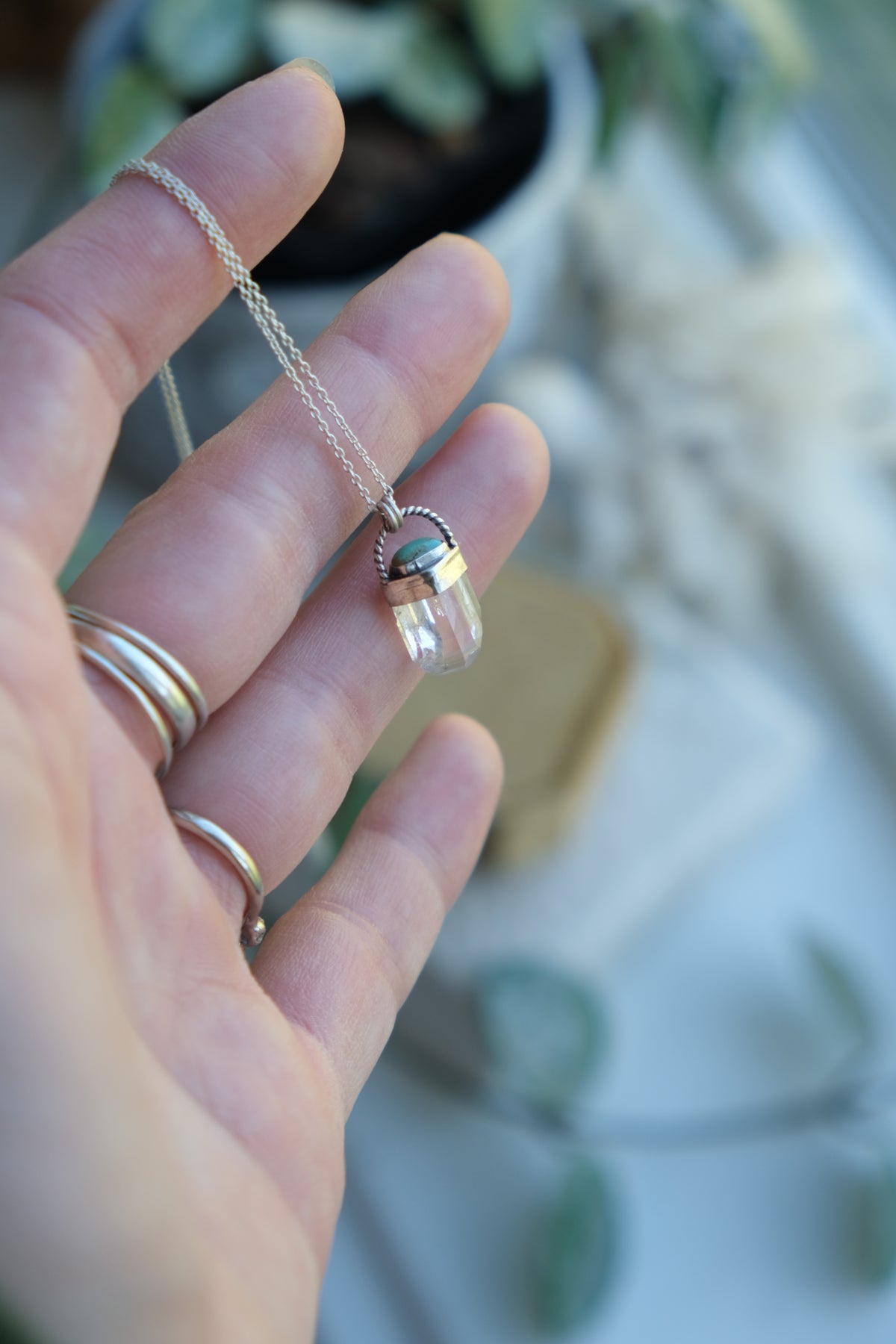 Utah Topaz Crystal Pendant Necklace