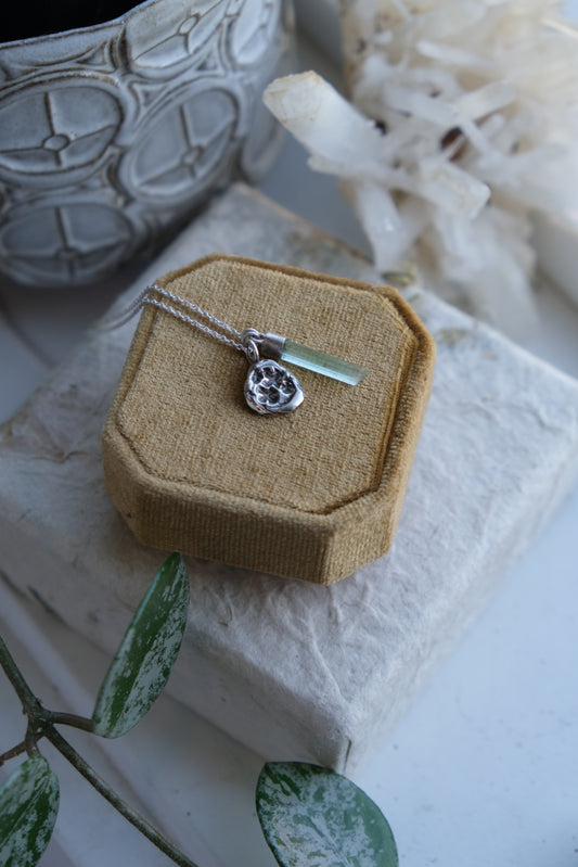 Tourmaline Crystal Charm Necklace