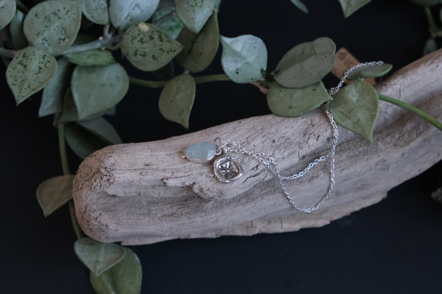 Aquamarine Charm Necklace