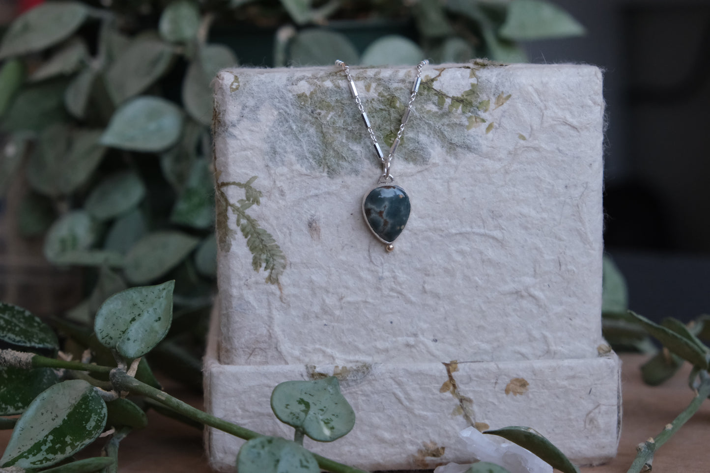 Ocean Jasper Charm Necklace