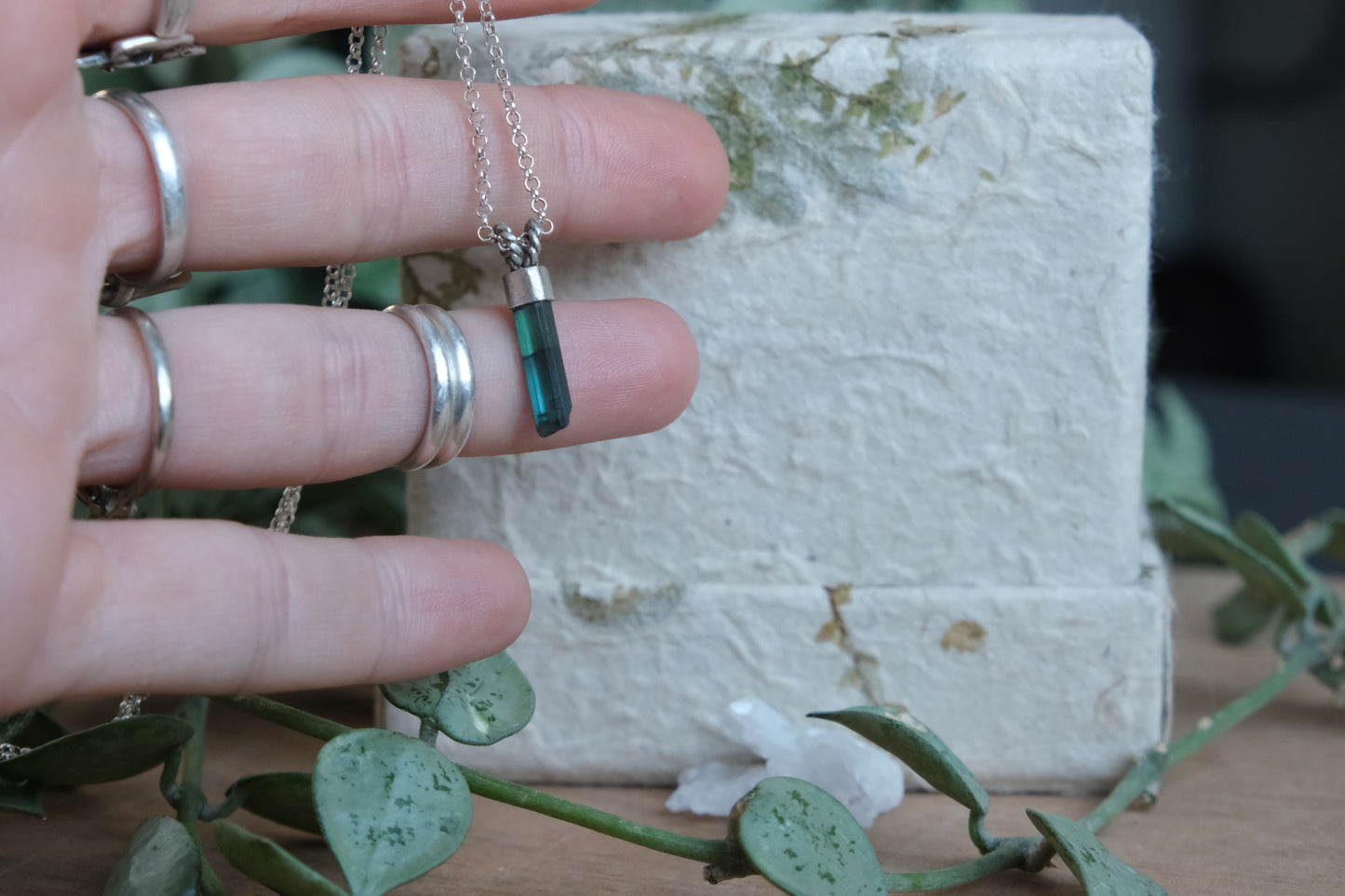 Tourmaline Charm Necklace