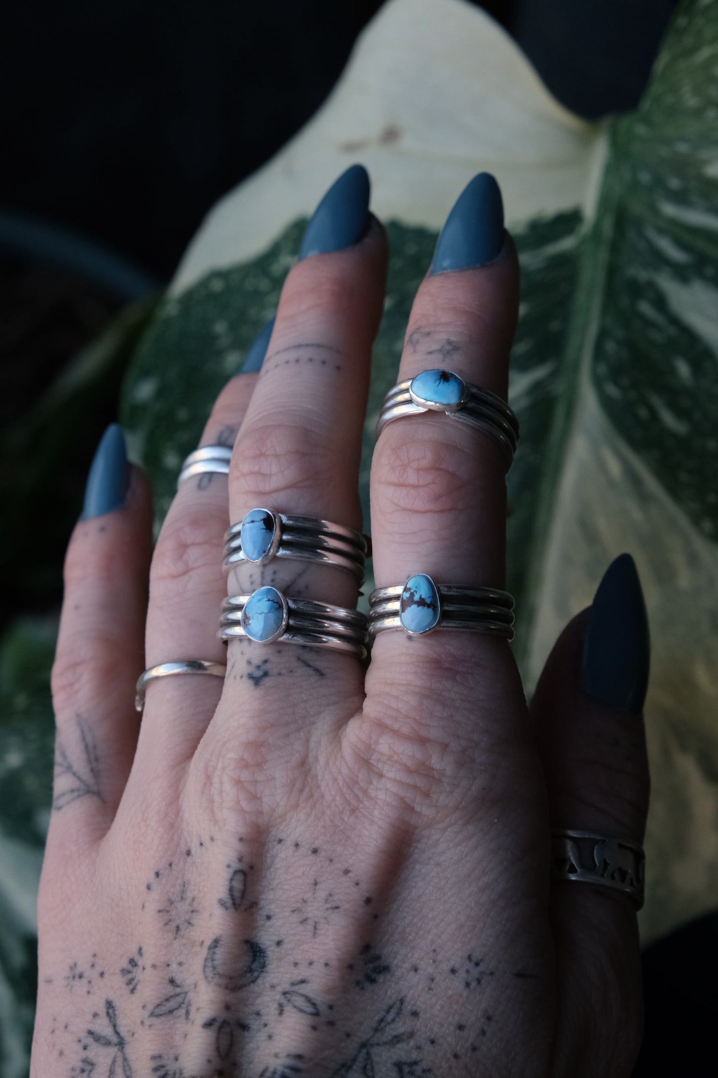 The Trio Ring, Turquoise -size 8