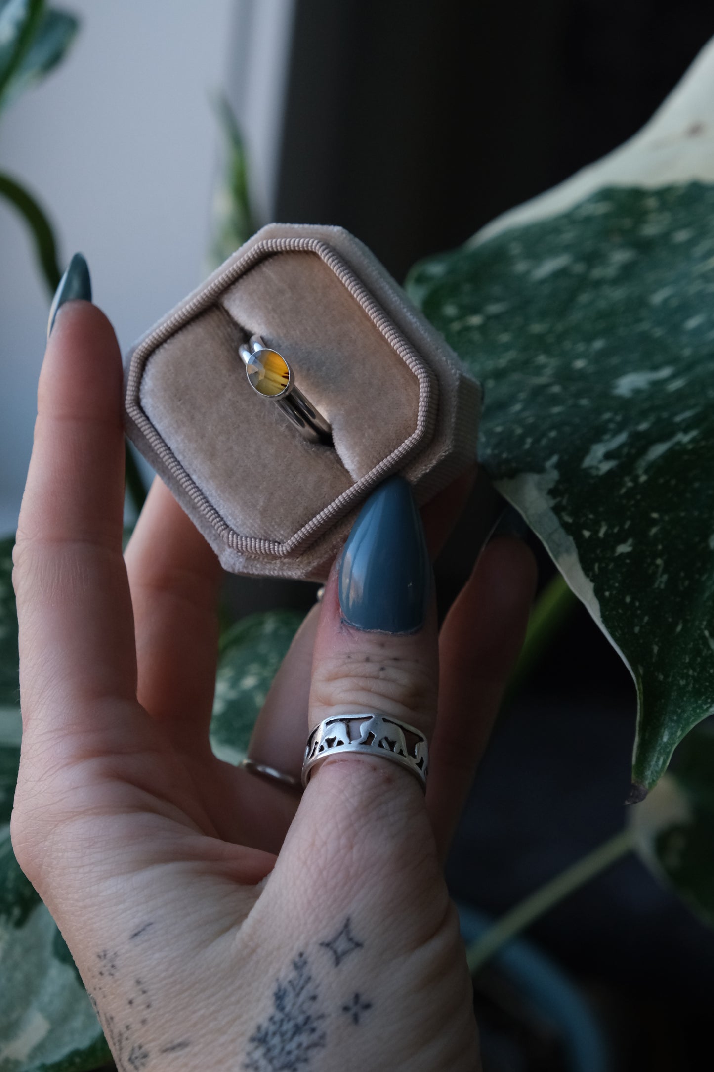 The Duo Ring, Agate -size 8.5