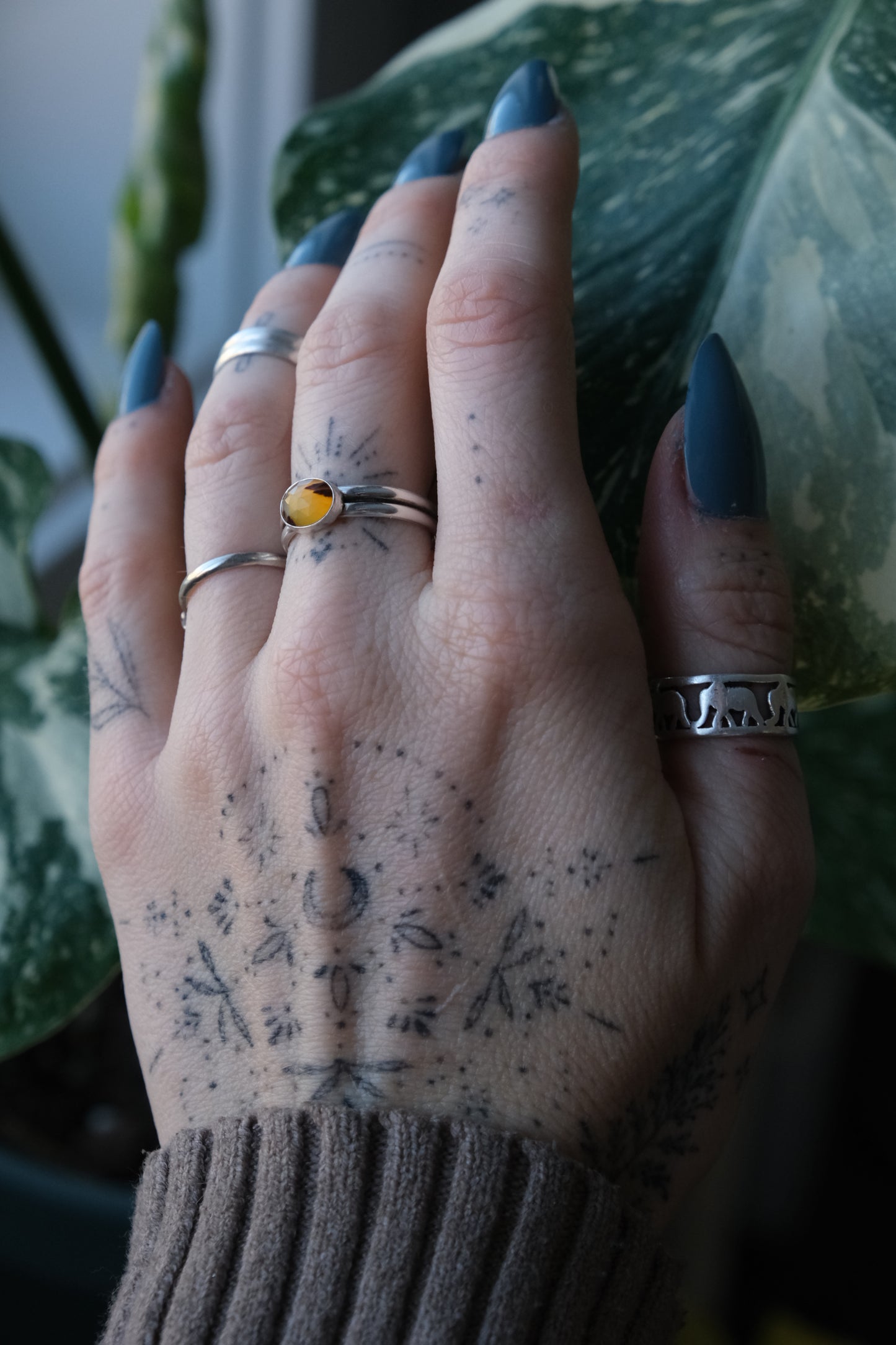 The Duo Ring, Agate -size 8.5