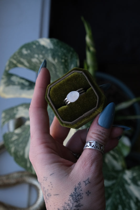 The Trio Ring, Moonstone - size 10