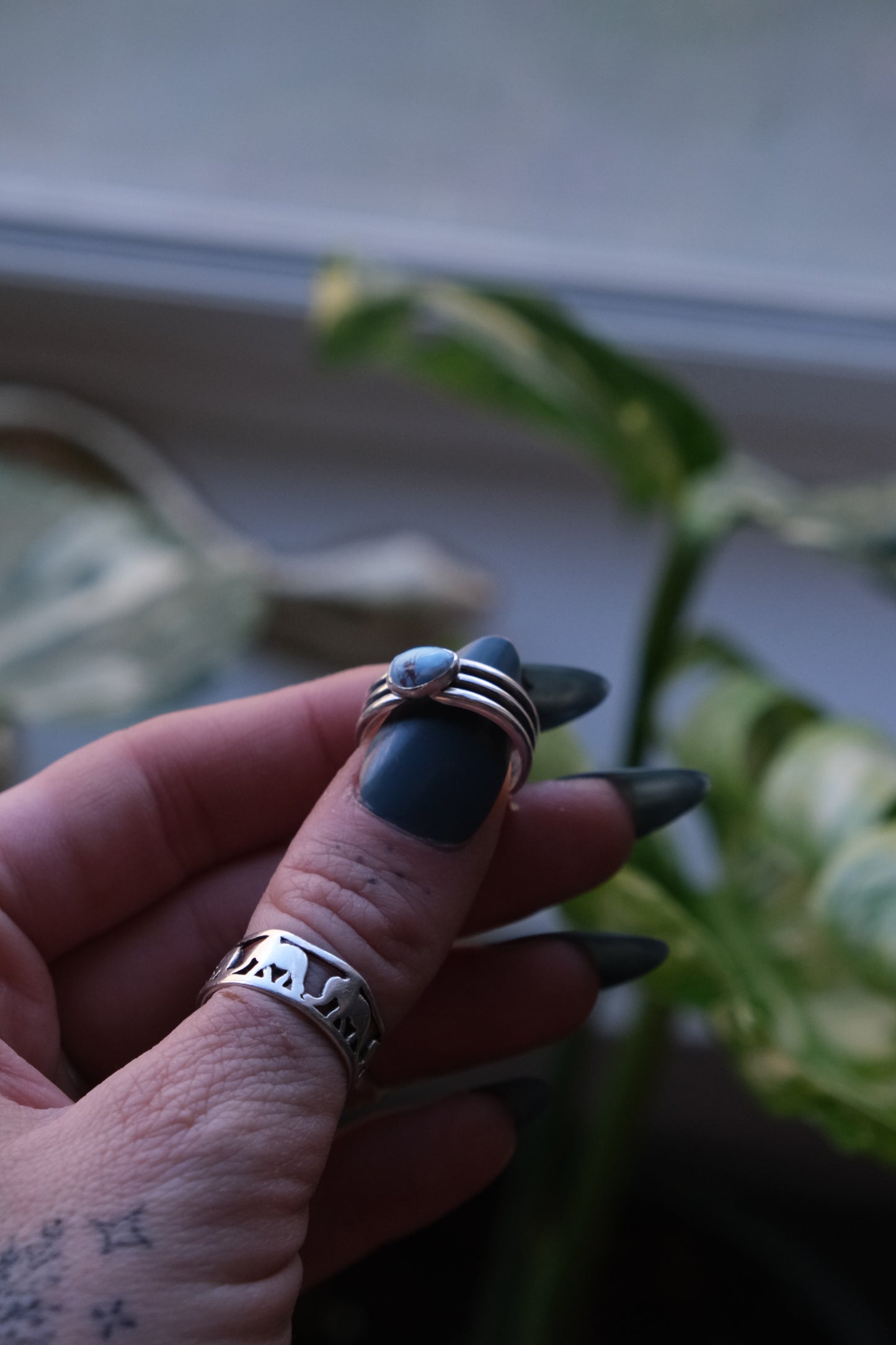 The Trio Ring, Turquoise-size 6.5