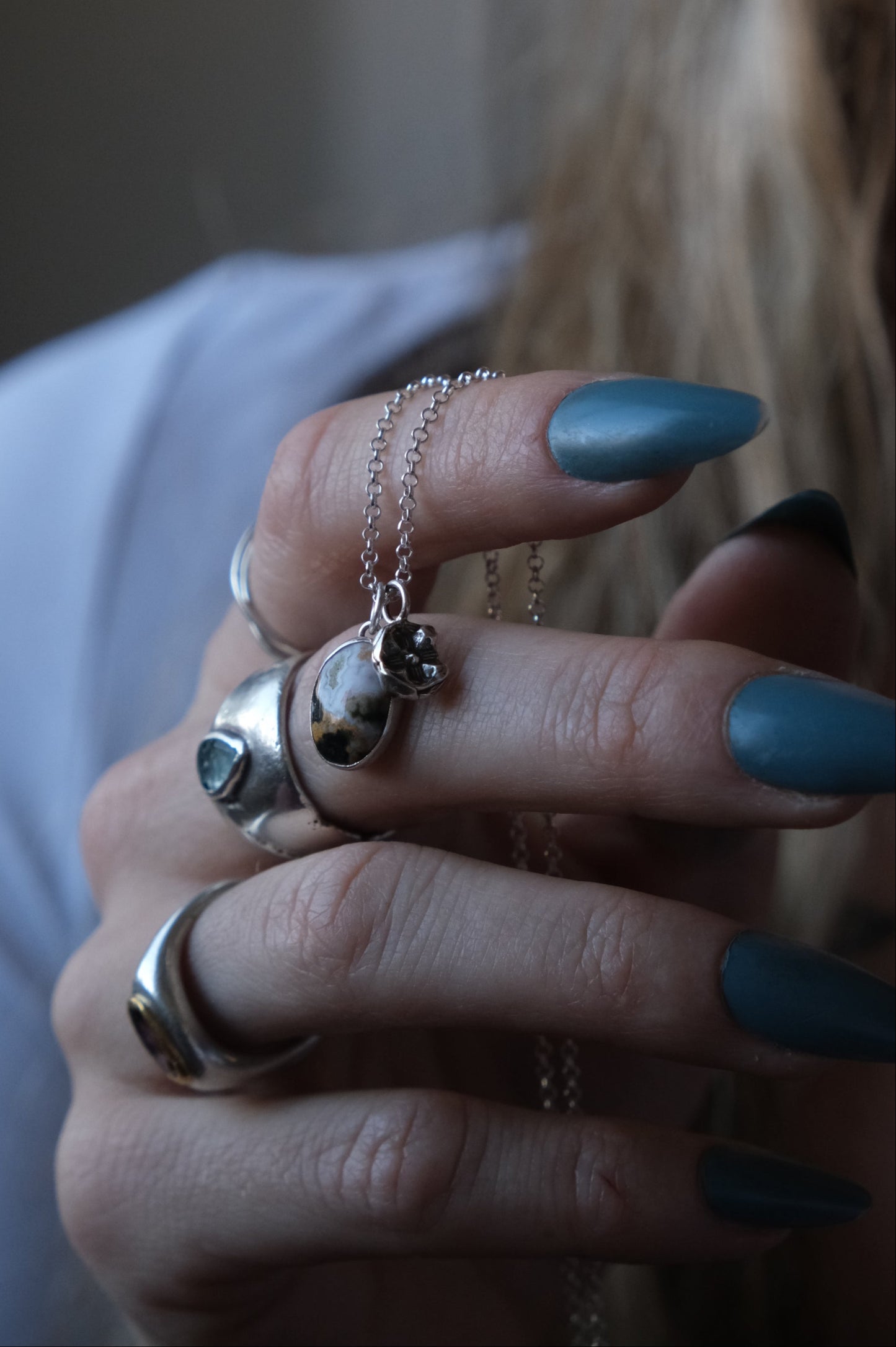 Ocean Jasper Charm Necklace