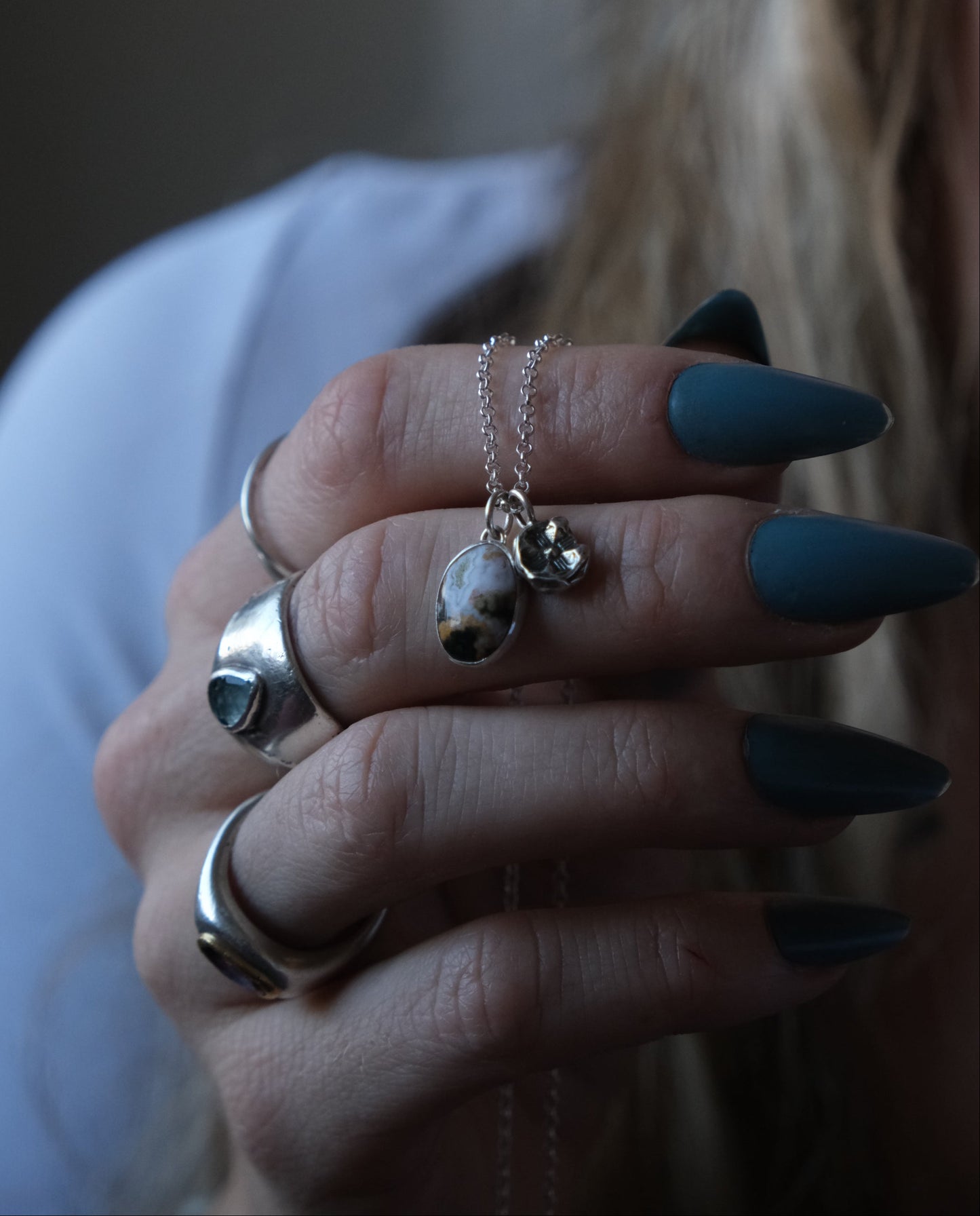 Ocean Jasper Charm Necklace