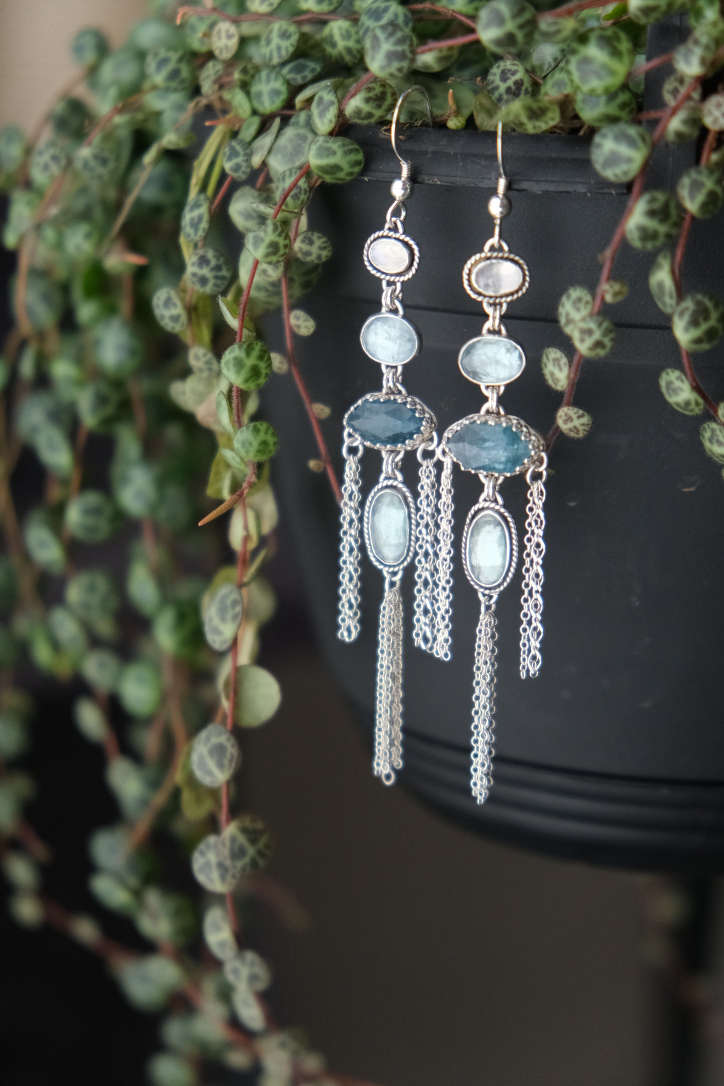 Kyanite Chandelier Earrings