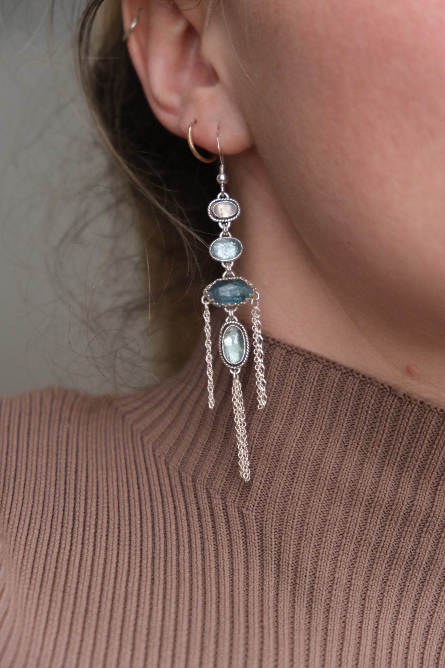 Kyanite Chandelier Earrings