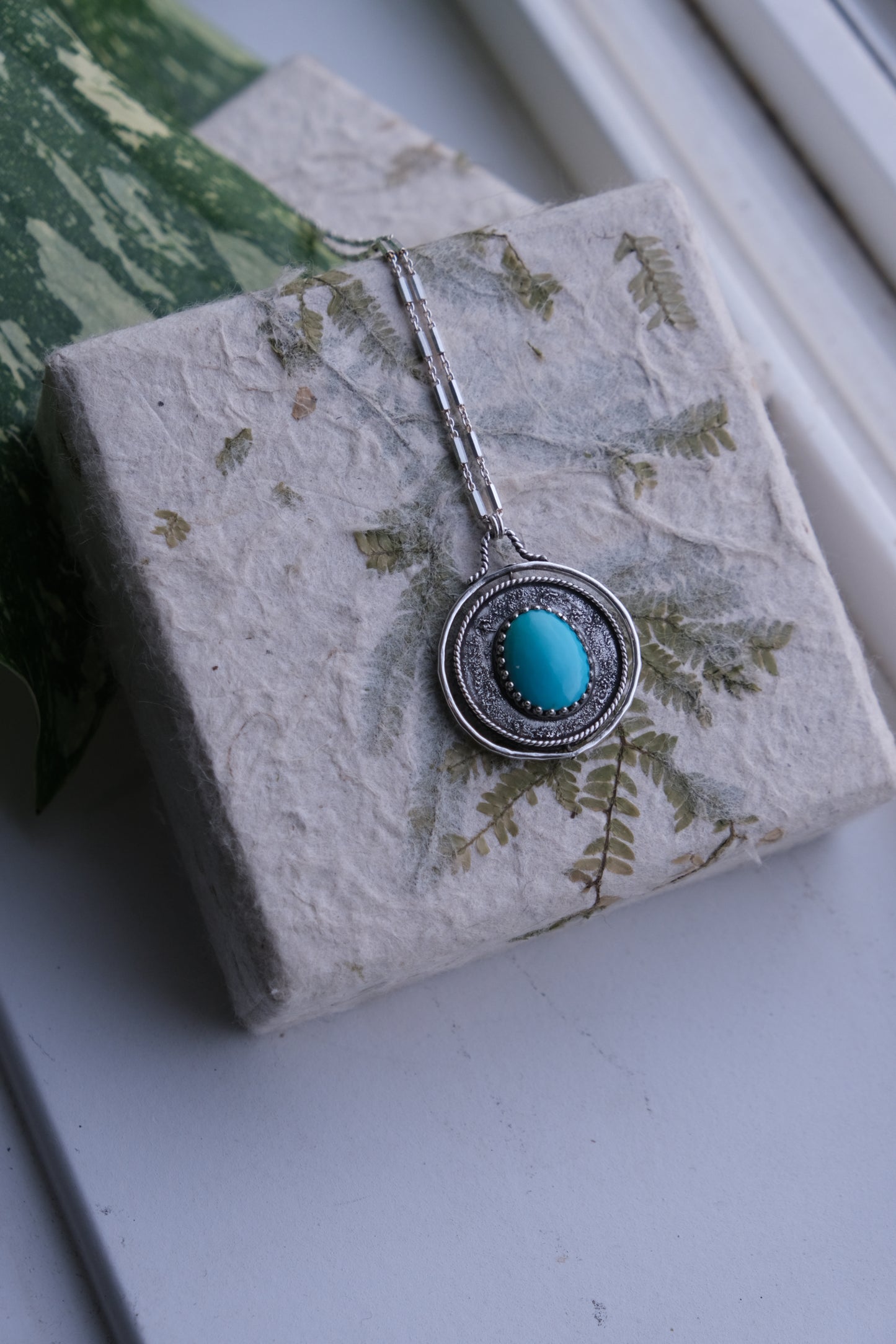 Coin of Destiny Pendant- Turquoise & Moonstone