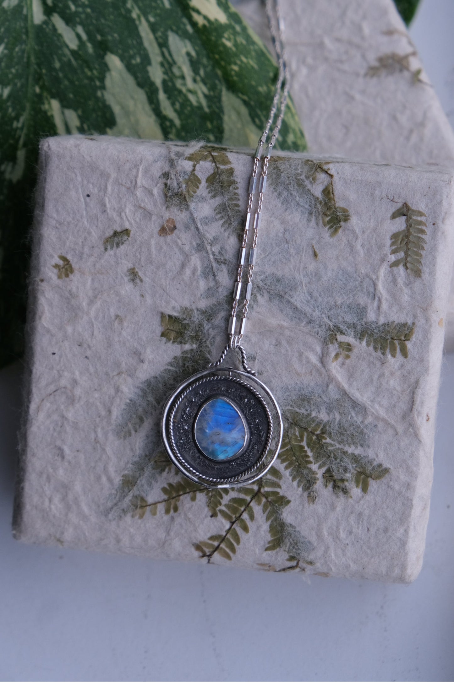 Coin of Destiny Pendant- Turquoise & Moonstone