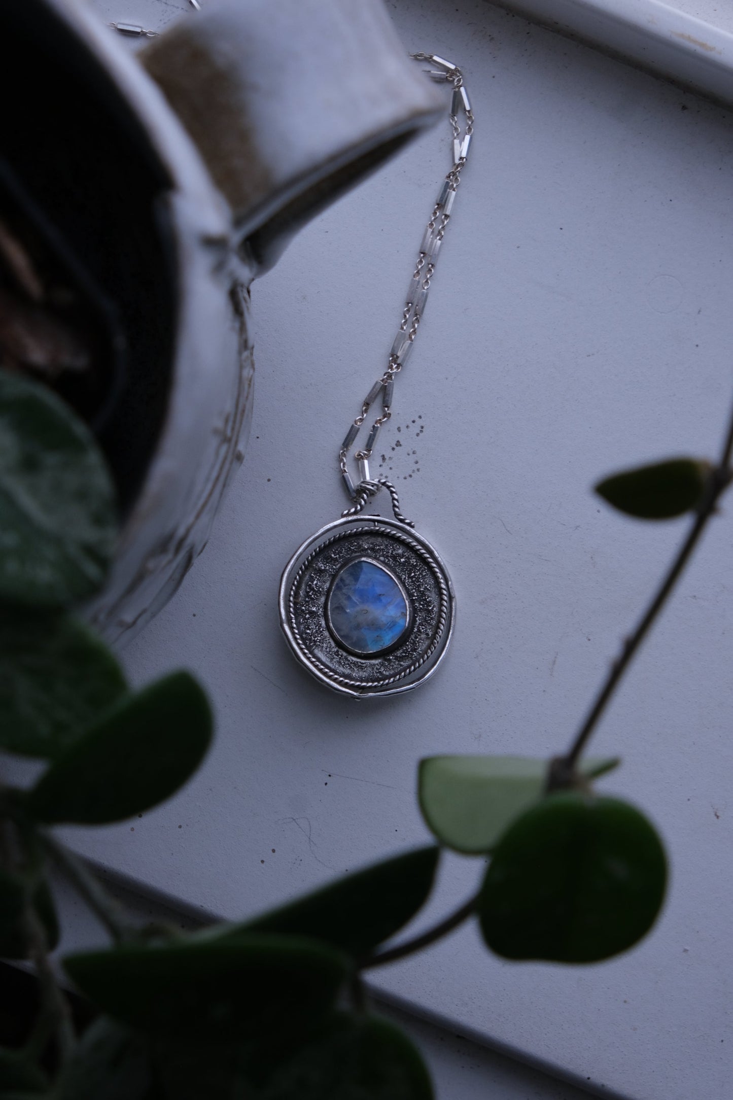 Coin of Destiny Pendant- Turquoise & Moonstone