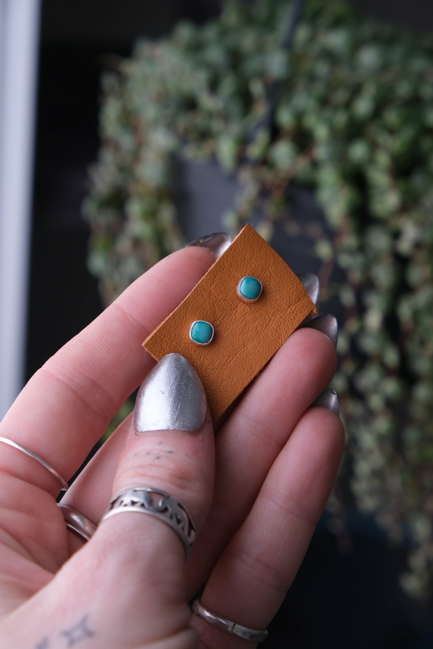 Dainty Turquoise Stud Earrings