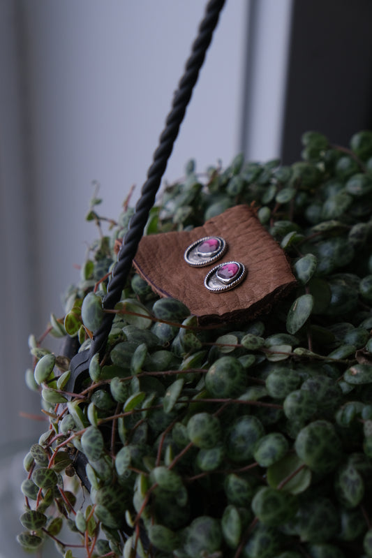 Rhodolite Garnet Stud Earrings