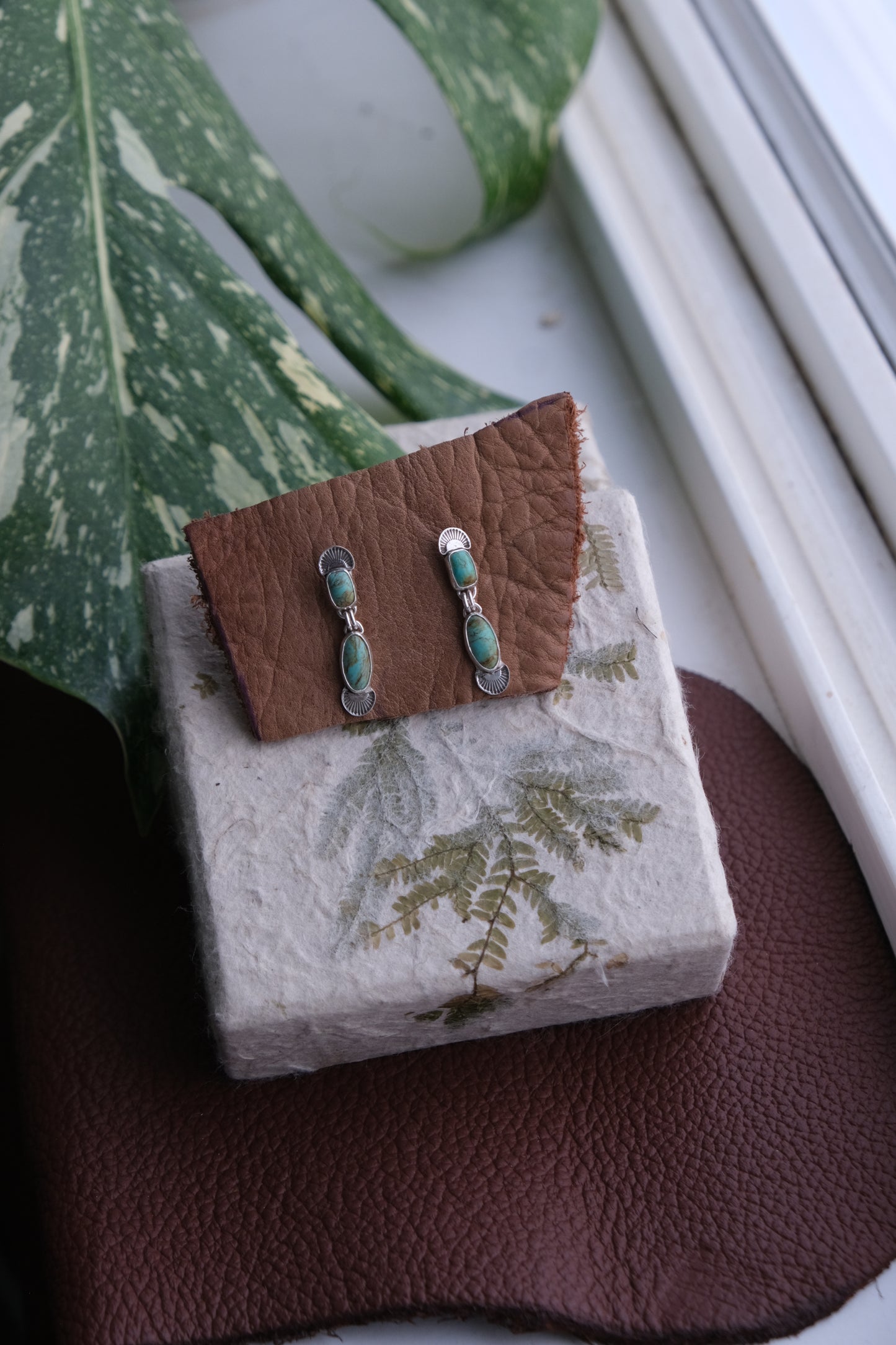 Double Turquoise Stud Earrings