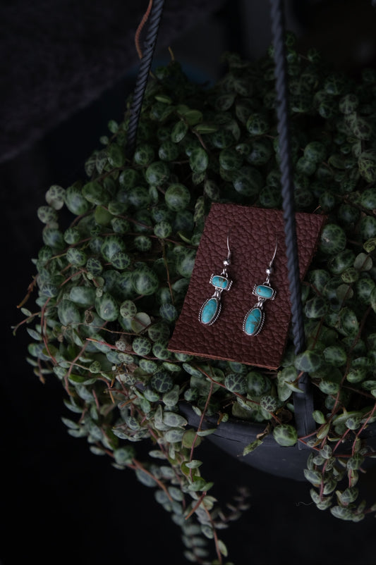 Double Turquoise Earrings