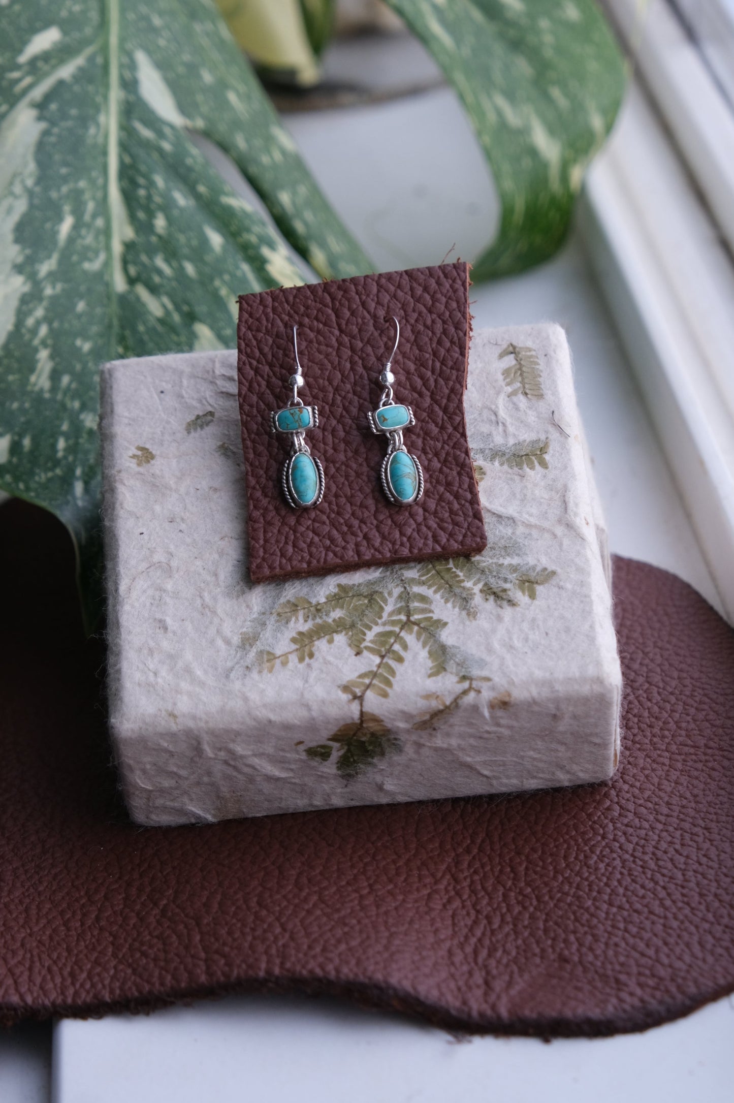 Double Turquoise Earrings