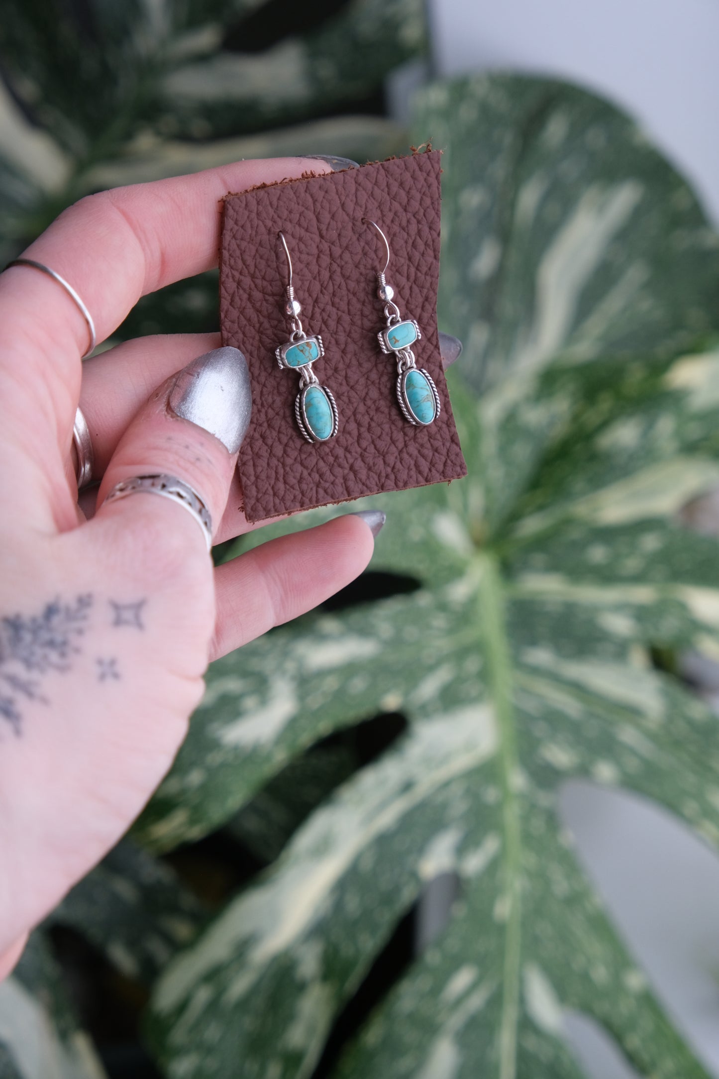 Double Turquoise Earrings