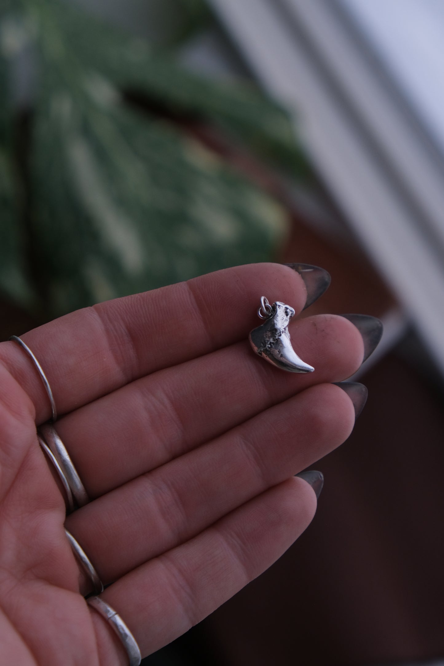 Sterling Bobcat Claw Pendant